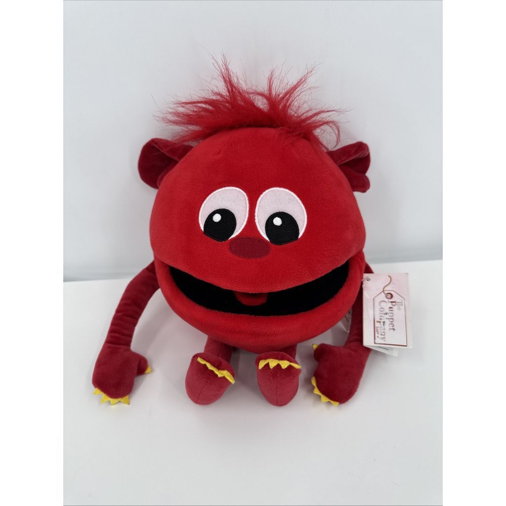 The Puppet Company  Red Baby Monster Hand‎ Puppet squeaker Big Mouth 12" NWT - Picture 5 of 5